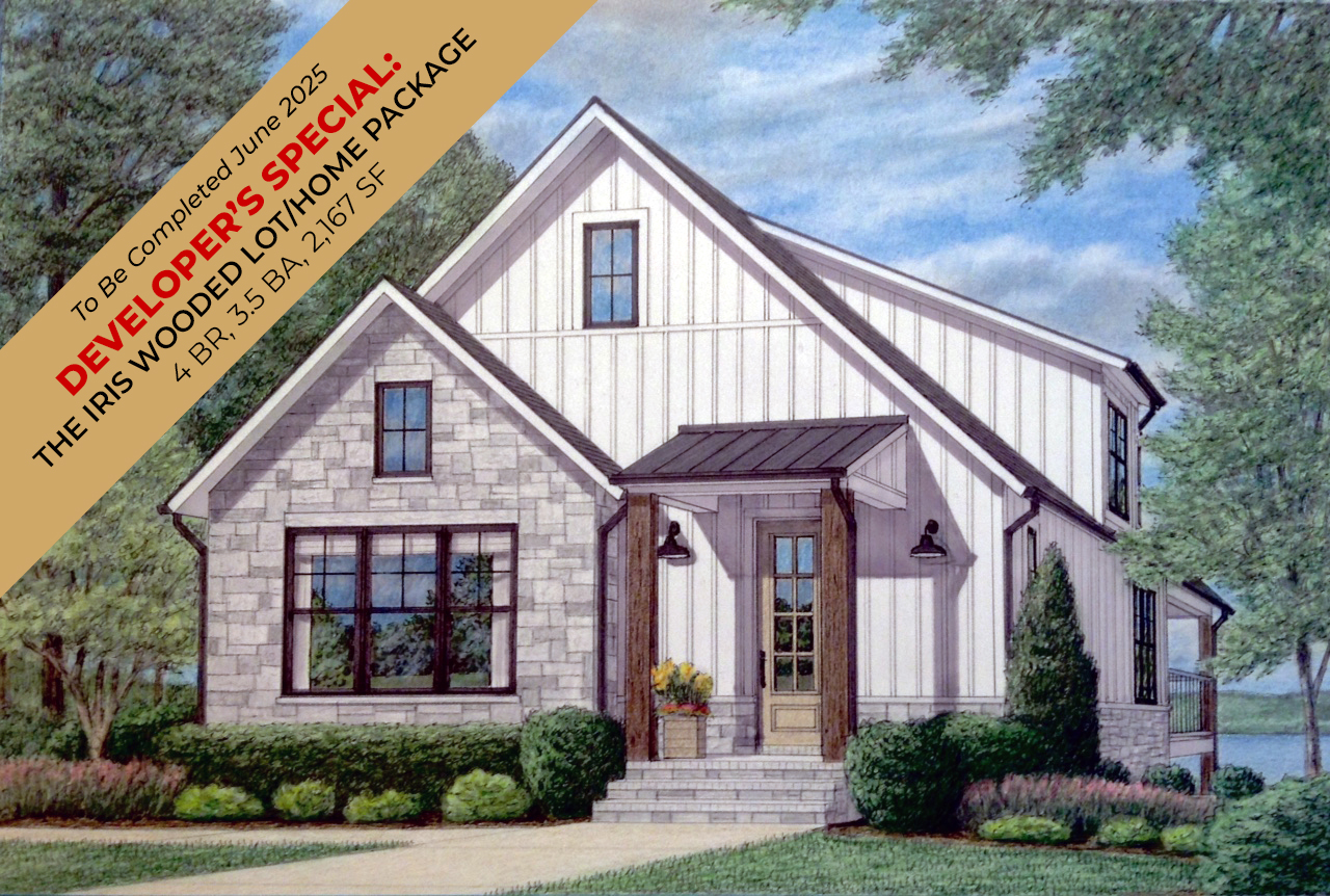 Developer's Special: The Iris Wooded Lot/Home Package, 4 BR, 3.5 BA, 2,167 SF - To Be Completed June 2025