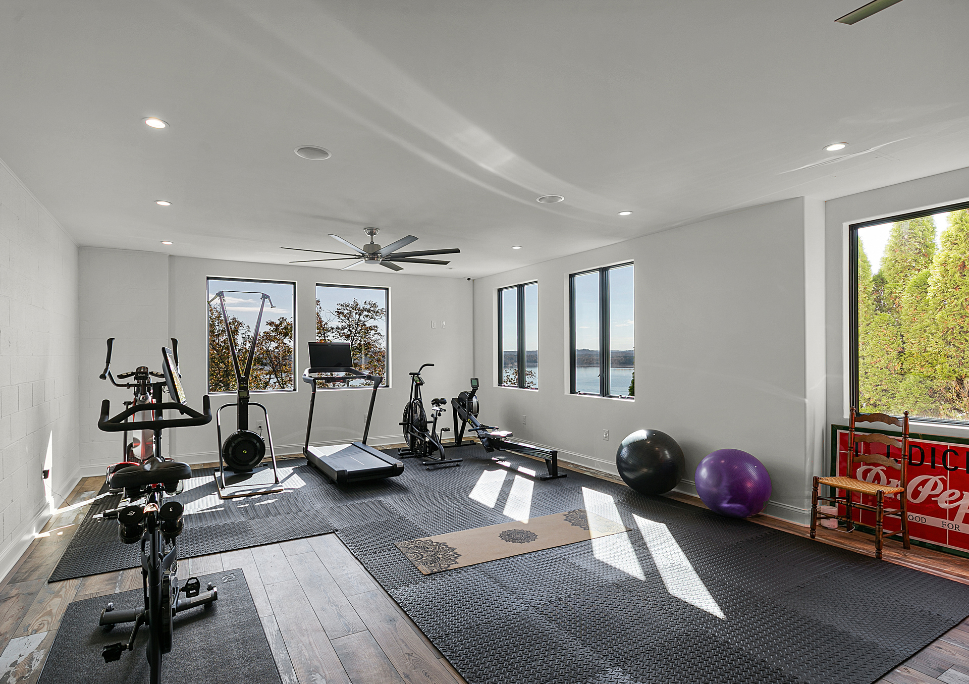 Logic Construction Group Gym Overlooking the Pickwick Lake