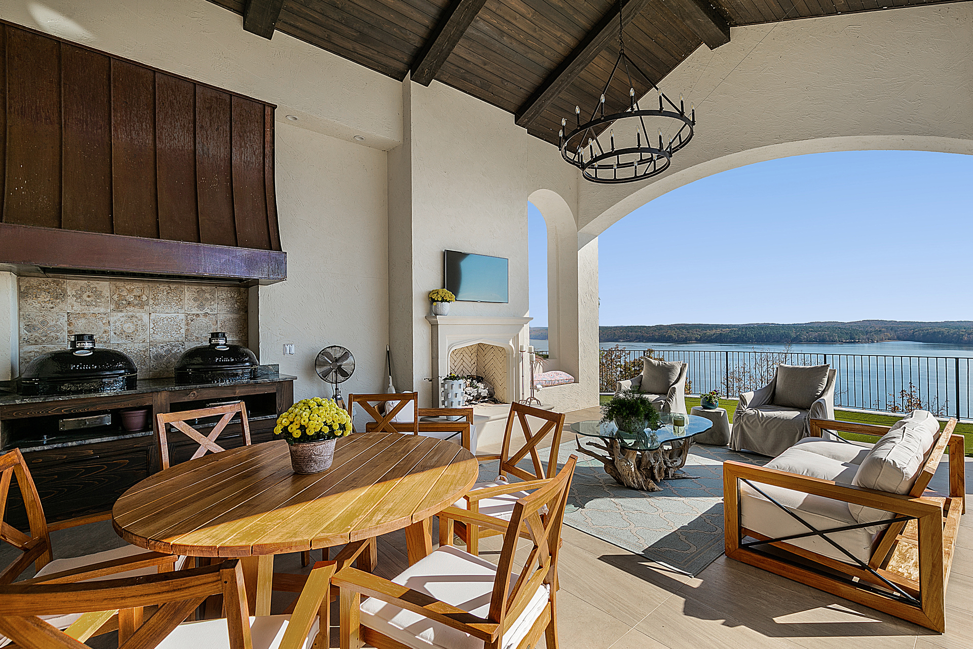 Logic Construction Group Stunning Back Patio Overlooking Pickwick Lake