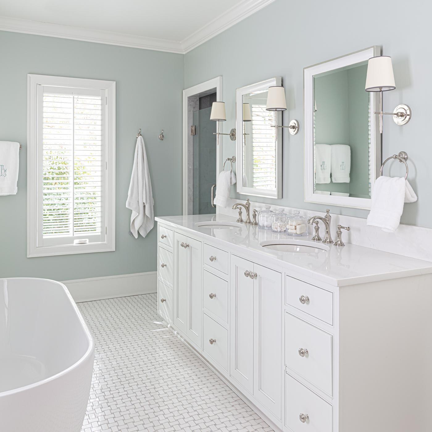 Bright, Airy Custom RKA Construction Master Bathroom