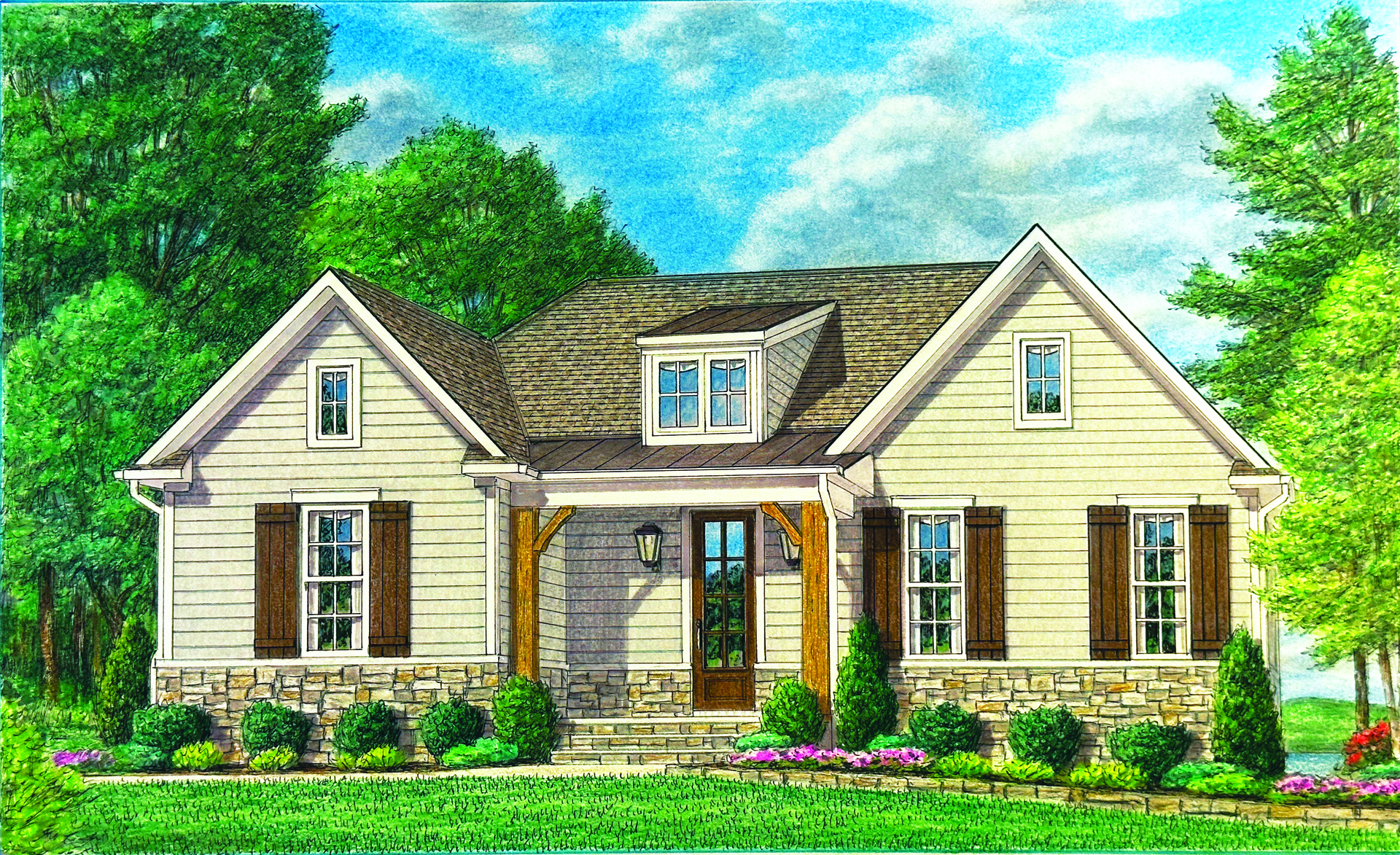 The Willow Front Exterior Rendering